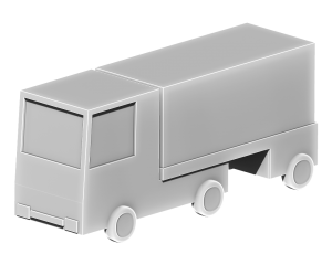 配送トラックの3Dイラスト