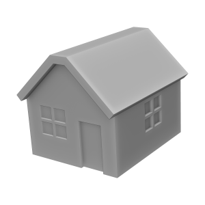 家(全景)の3Dイラスト