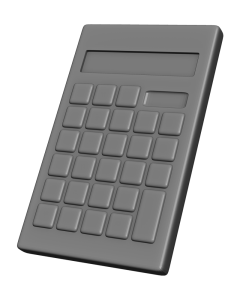 電卓の3Dイラスト