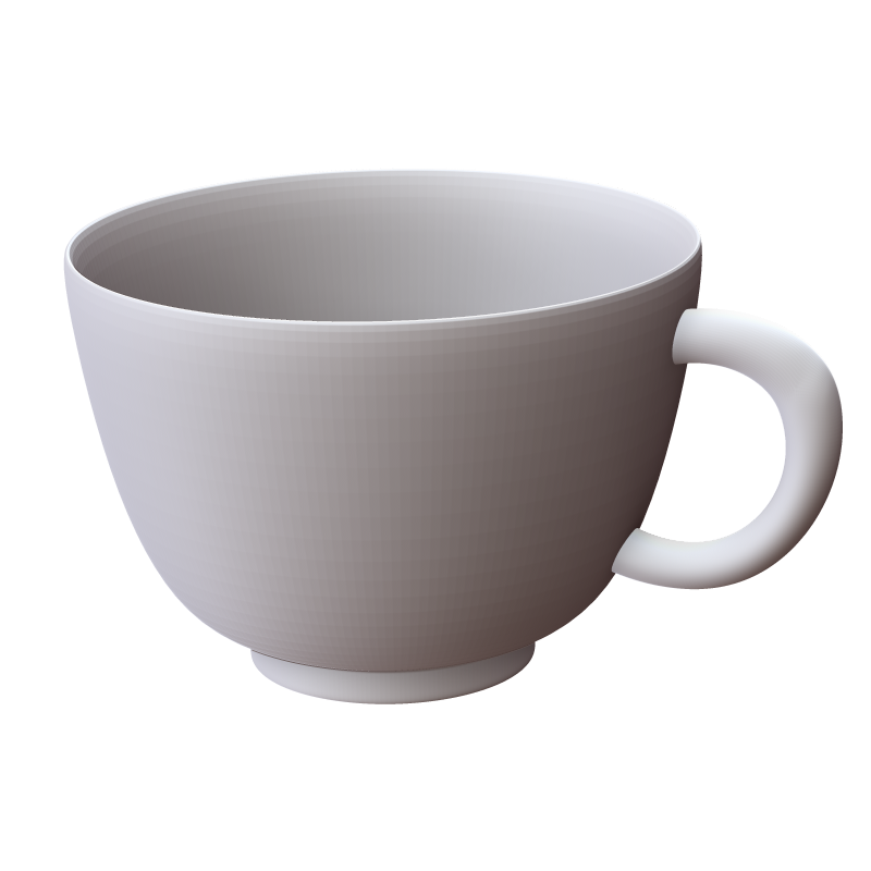 コーヒーカップの3Dイラスト
