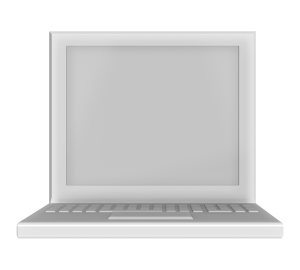 ノートパソコン(正面)の3Dイラスト